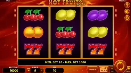 Hot Fruits Deluxe slot screenshot 1