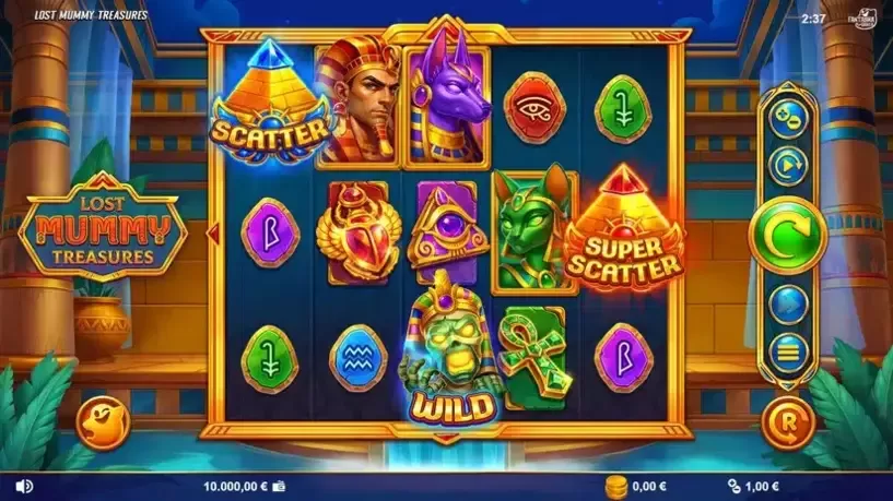 Lost Mummy Treasures slot screenshot 