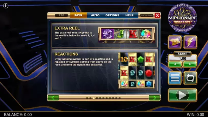 Millionaire Megapots slot screenshot 3