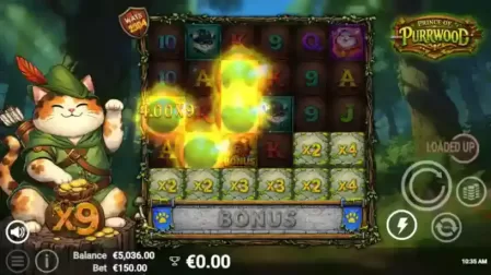 Prince of Purrwood slot screenshot 2
