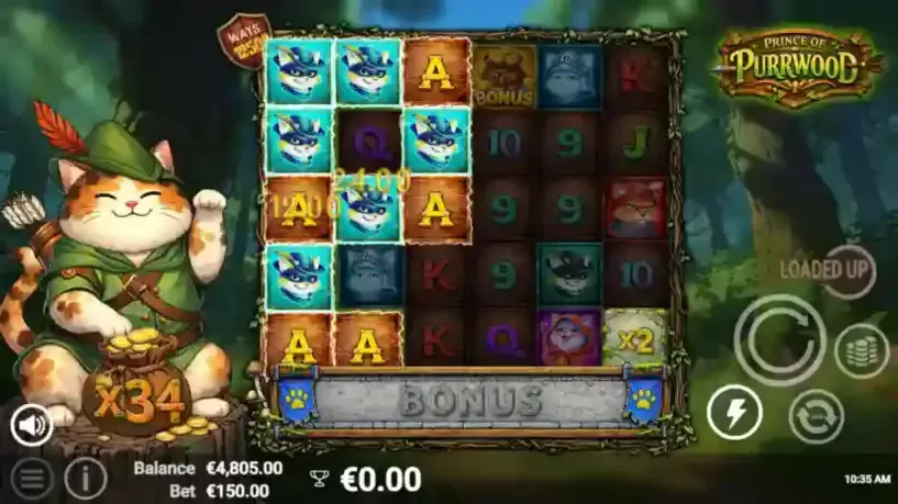 Prince of Purrwood slot screenshot