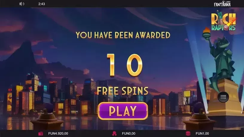 Rich Raptors slot screenshot 2