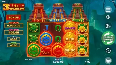 3 Aztec Temples slot screenshot 1