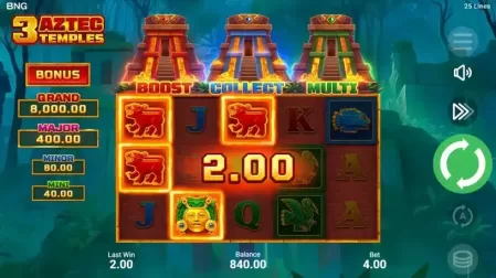 3 Aztec Temples slot screenshot 3