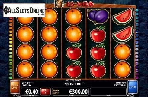 Game Workflow screen . 40 Treasures from Casino Technology