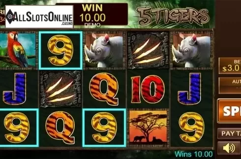 Game workflow. 5 Tigers from PlayStar