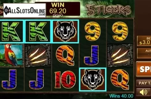 Game workflow 3. 5 Tigers from PlayStar