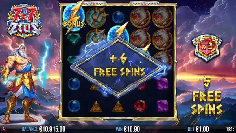 7×7 Zeus slot screenshot 5