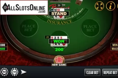 Win Screen 2. American Blackjack (Vela Gaming) from Vela Gaming