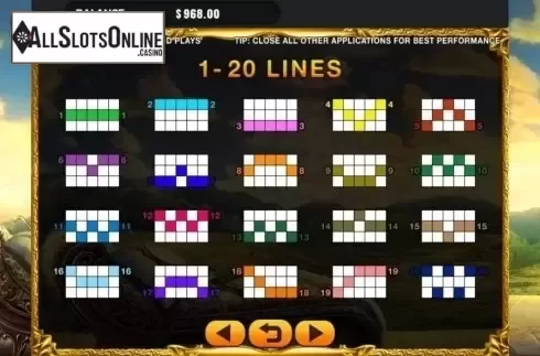Paylines. Amore from GMW