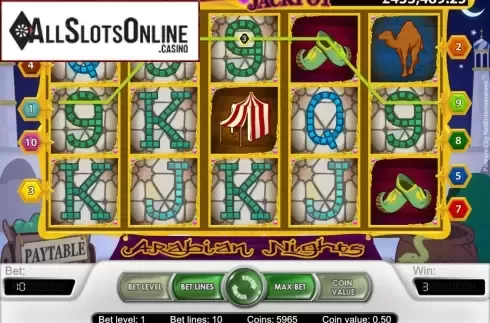 Game workflow 3. Arabian Nights (Netent) from NetEnt
