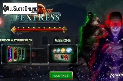 Start Screen. Blood Moon Express from Kalamba Games