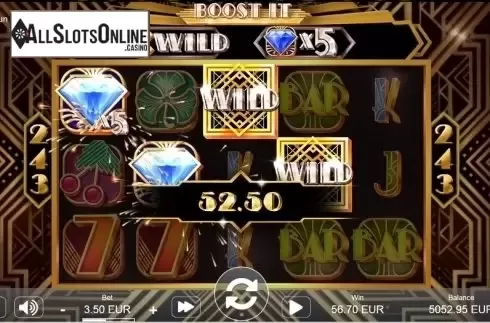 Wild Win screen. Boost It from Sthlm Gaming