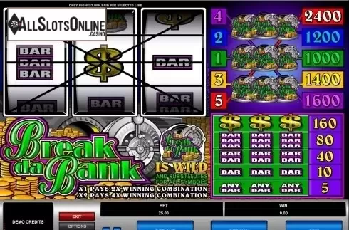 Screen2. Break da Bank from Microgaming