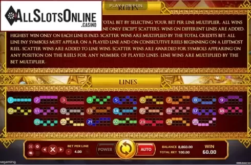Paylines. Caishen Riches from EAgaming