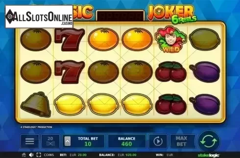Supermeter mode win screen. Classic Joker 6 Reels from StakeLogic