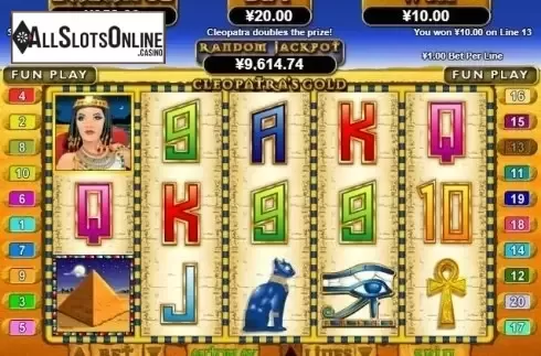 Win Screen. Cleopatras Gold (RTG) from RTG