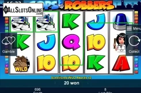 Win. Cops'n' Robbers  (Green Tube) from Greentube