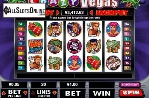 Reel Screen. Crazy Vegas from RTG