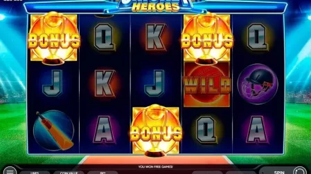 Cricket Heroes slot screenshot 1