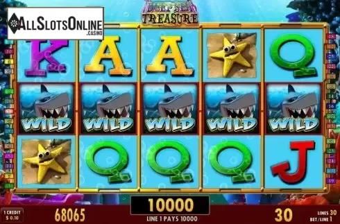 Win Screen . Deep Sea Treasure from Merkur
