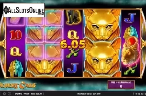 Free Spins. Desert Cats from WMS