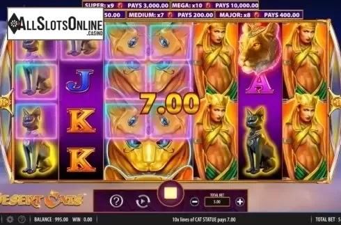 Win Screen. Desert Cats from WMS