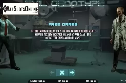 Free Spins. Evil Genotype from Fugaso
