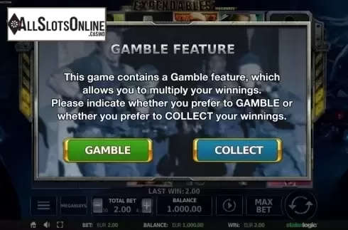 Gamble 1. Expendables Megaways from StakeLogic