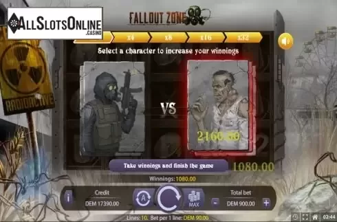 Bonus game screen