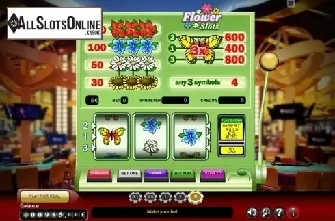 Reel Screen. Flower Slots from GameScale