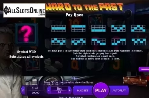 Paytable 2. Forward To The Past from X Play