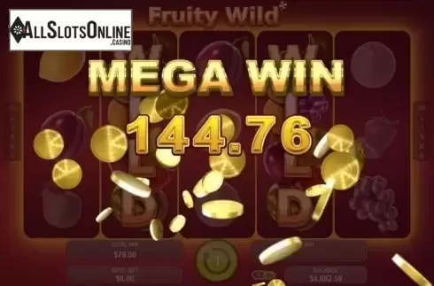 Mega Win Screen . Fruity Wild from Booongo