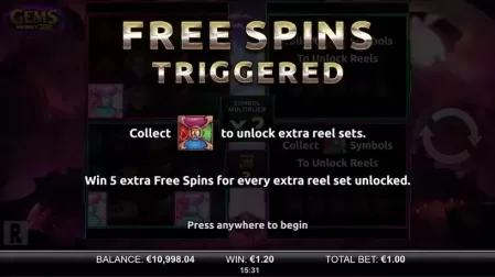 Gems Infinity Reels slot screenshot 2
