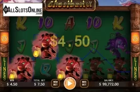 Win screen. Ghostbuster from KA Gaming