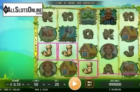 Win screen. Giants from KA Gaming