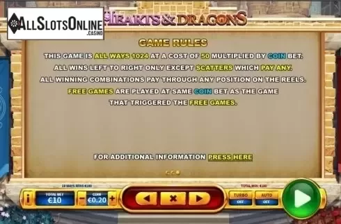 Game Rules. Hearts and Dragons from Skywind Group