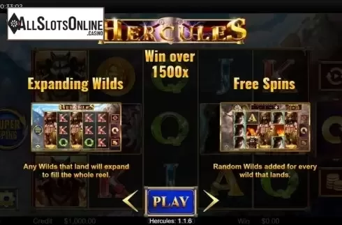 Start Screen. Hercules (Live 5) from Live 5