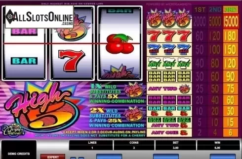 Win Screen. High Five from Microgaming