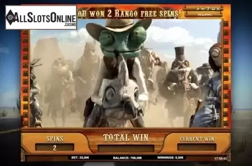 Free spins. Jackpot Rango from iSoftBet