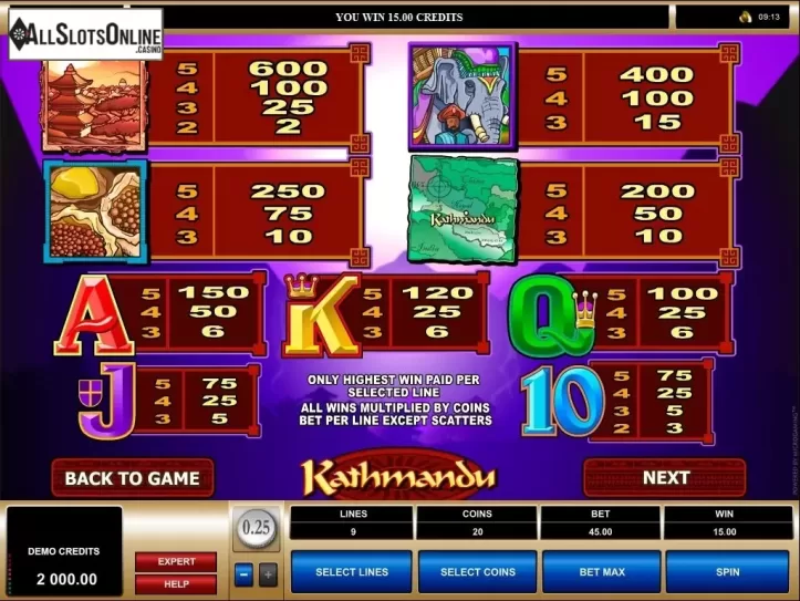 Screen3. Kathmandu from Microgaming