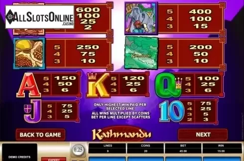 Screen3. Kathmandu from Microgaming