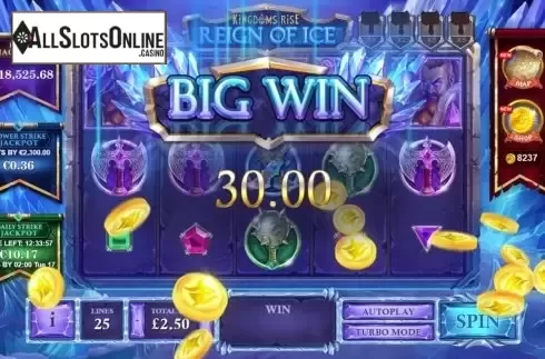 Big Win. Kingdoms Rise: Reign of Ice from Playtech Origins