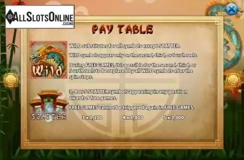 Features. Legend of Dragons from KA Gaming