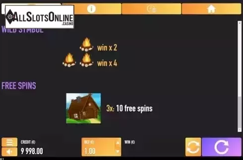 Wild / Free Spins screen