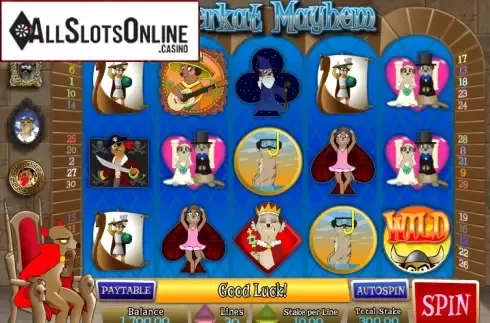 Screen 1. Meerkat Mayhem from Microgaming