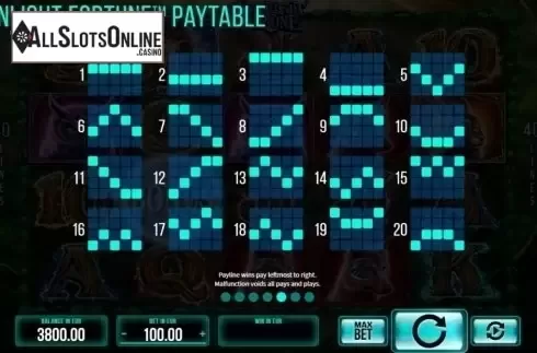 Paylines. Moonlight Fortune from SYNOT