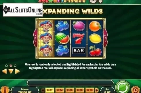 Paytable 2. MultiFruit 81 from Play'n Go