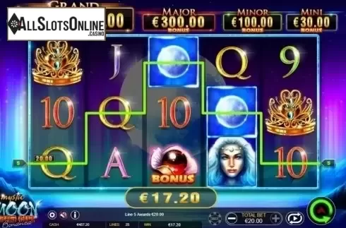 Win Screen . Mystic Moon: Big Hit Bonanza from Ainsworth