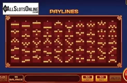 Pay Lines screen